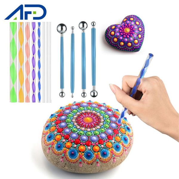 

craft tools 29pcs mandala painting dotting set embossing dot kit ball stylus pens paint tray handwork diy nail art drawing