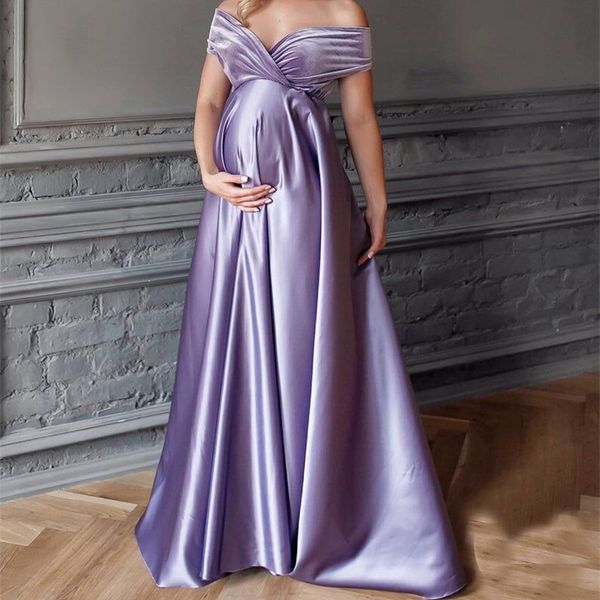 Sexy Off Fluis Marity Maxi платья платья для фотосессии Elegnat беременные женщины длинные платья платья беременности платья