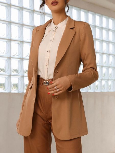 

single breasted blazer with belt bag c3ao#, White;black