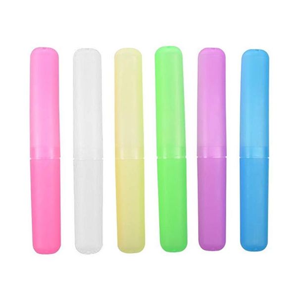 

toothbrush 6 pcs/set travel case colorful plastic small portable lightweight toothpaste storage box