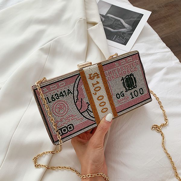 

diamond inlaid dinner usd hand messenger small square bag female