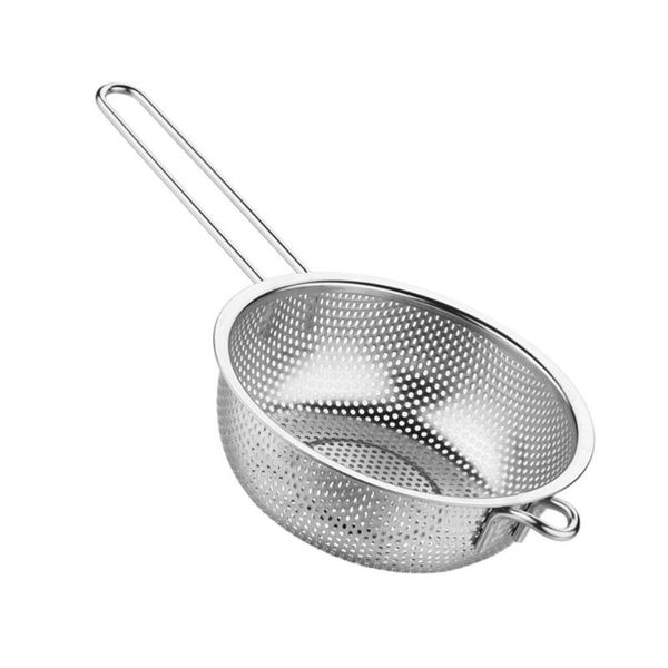 

storage baskets 1pc single handle colander basket fruit vegetable cleaning basin stainless steel filter container strainer