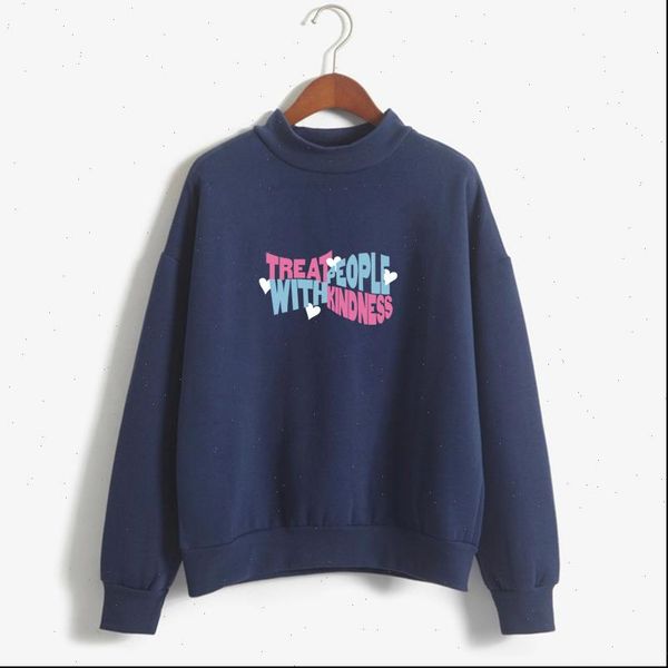 

kpop autumn winter harry womens hoodies styles treat people with kindness letters print moletom drop, Black