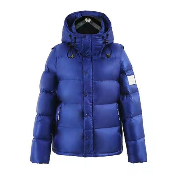 

designer brand bbr men's winter down jacket warm fashion gentleman stand collar coat sleeve detachable vest, Black