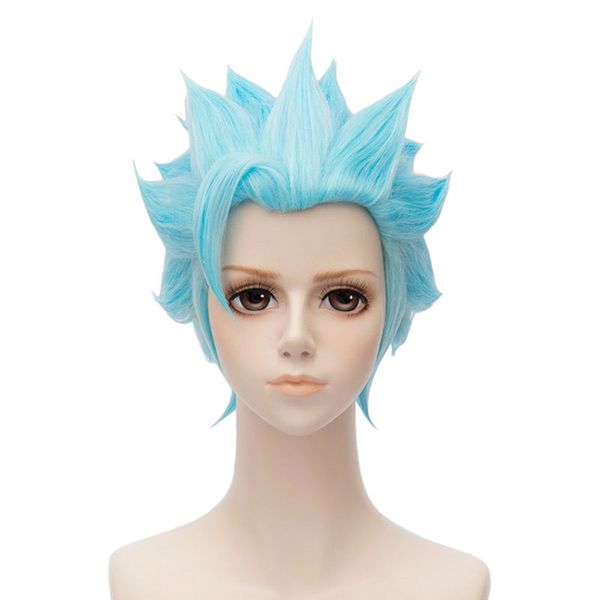 

the seven deadly sins ban wigs fox's sin of greed short heat resistant synthetic hair perucas anime cosplay wig + wig cap, Black