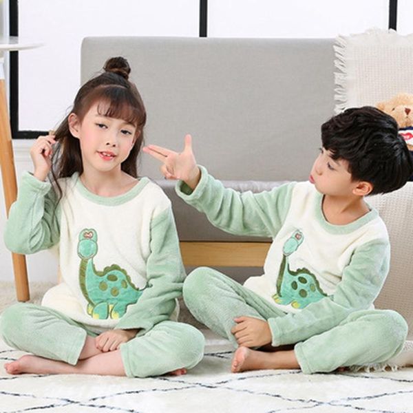 

pajamas winter children fleece warm flannel sleepwear girls loungewear coral kids pijamas homewear boys pyjamas nightwear, Blue;red