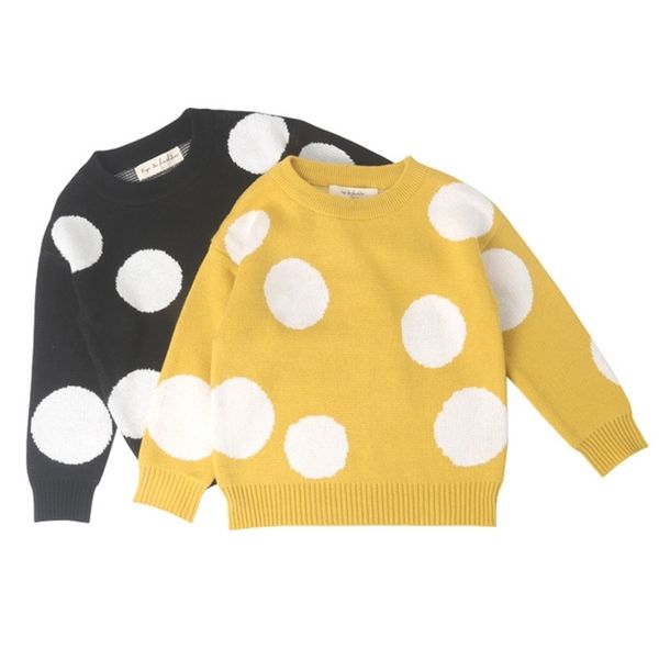 

children baby girls dot sweater boys autumn winter kids clothes 1 -6 years 210521, Blue