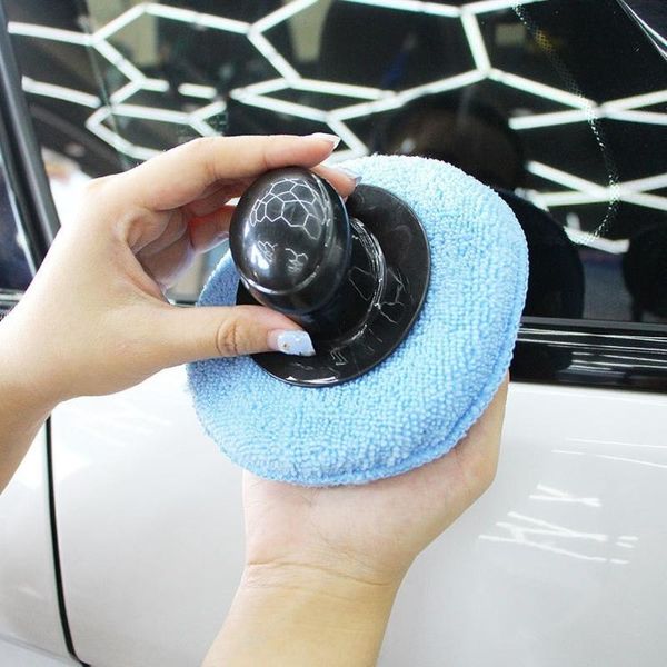 

care products car polishing waxing sponge handle kit automobile microfiber polish wax tool beauty pad auto accessories