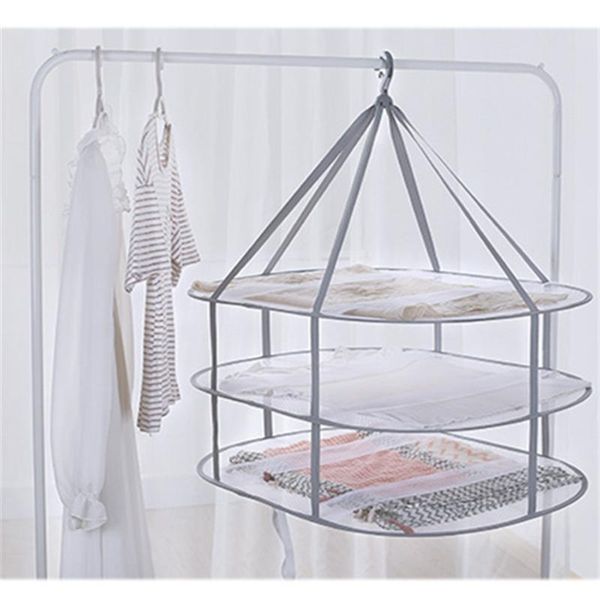 

laundry storage & organization clothes basket net special drying rack for sweaters socks underwear baby pillow 2 layers