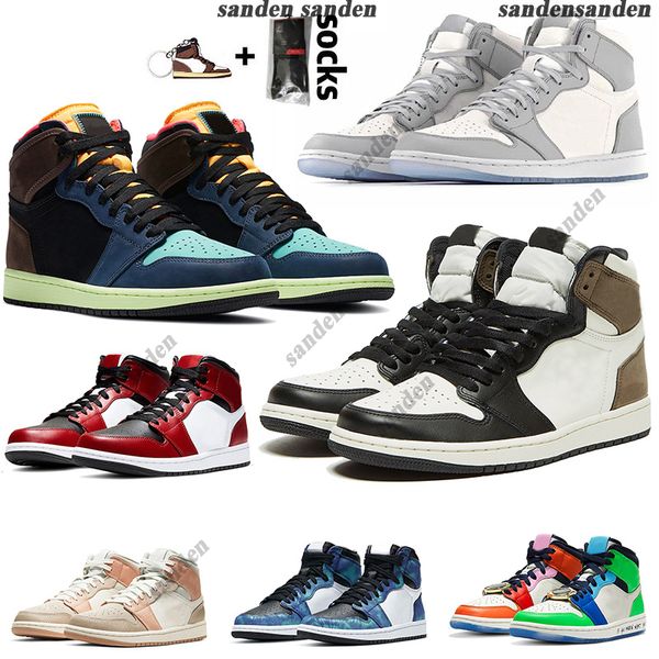 

basketball shoes 2021 new arrival jumpman 1 dio high dark mocha mid chicago toe mens womens white sport sneakers trainers off size 12