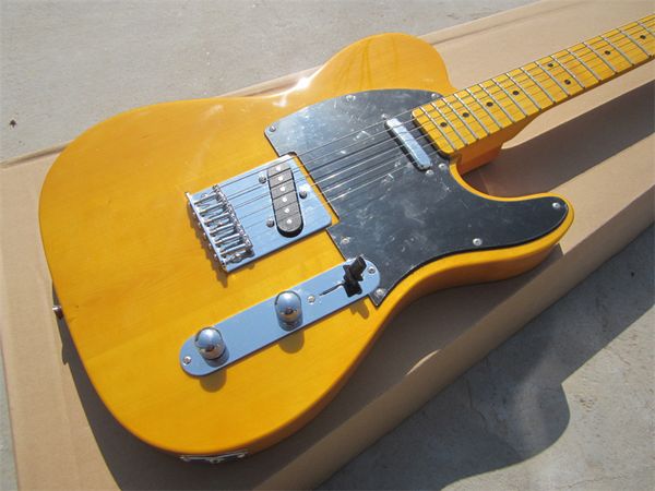 

fenda tele retro yellow electric guitar single pickup 3-gear switching