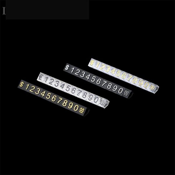 

acrylic display hook with price tags pricing block kit number label