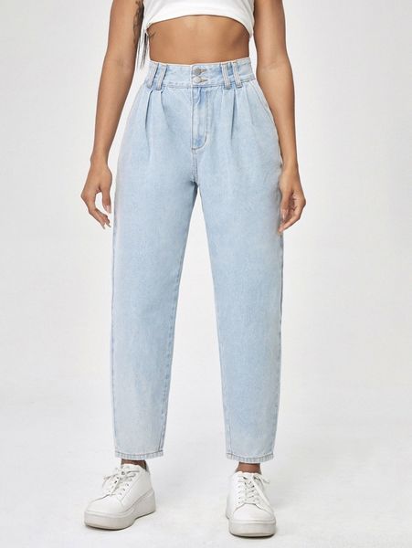 

high waist mom fit jeans q8dt#, Blue