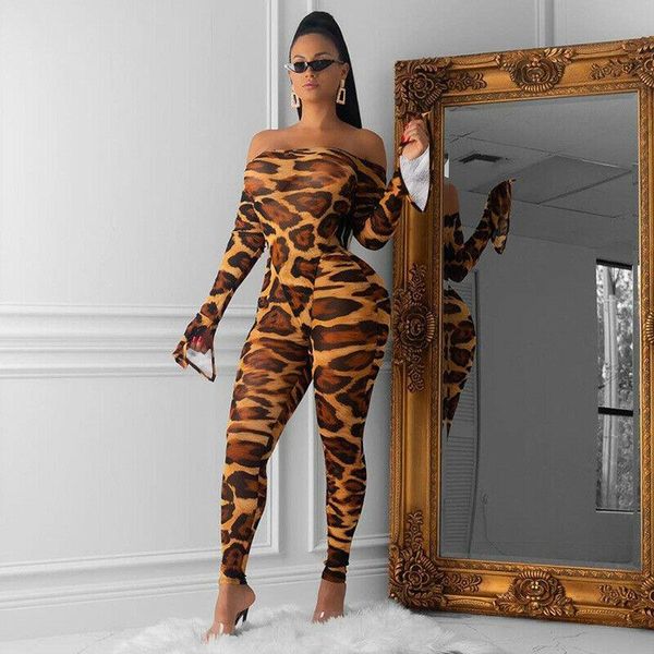 

women's jumpsuits & rompers word jumpsuit women casual long sleeve bodycon romper club tights bodysuit pants, Black;white