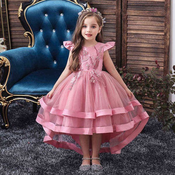 

dress for girls wedding party dresses kids princess christmas dress children girls clothing baby girls flower striped new 2021 g1129, Red;yellow