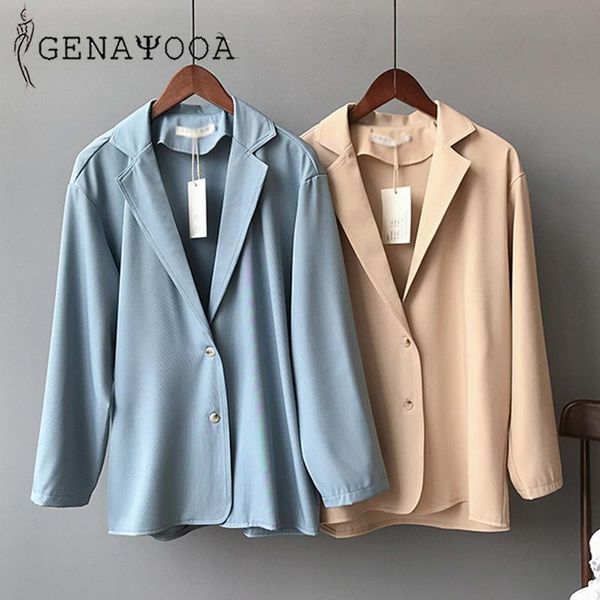 

women's suits & blazers genayooa blazer femme long sleeve in women thin coat female office ladies autumn elegant, White;black