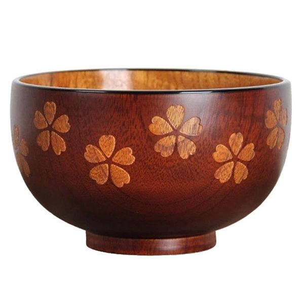 

wooden salad bowl for salad, noodle, fruits and cereal wood tableware bowls