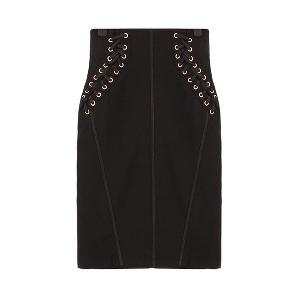 

skirts 2021 office lady offical black hip packed sleek skirt job working rivet designer trendy pencil