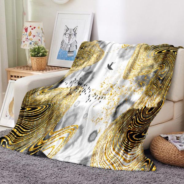 

blankets golden corrugated throwing blanket 3d warm coral fleece sheet cover sofa office air conditioning yoga nap