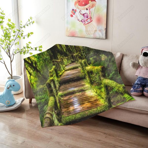 

blankets forest natural scenery blanket throw summer kids bed sofa picnic custom
