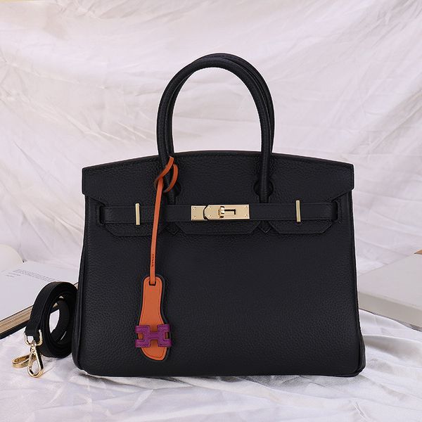 

purse black friday women's layer cowhide color matching bag