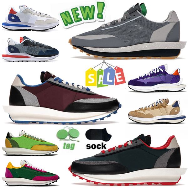 

mens womens sacais vaporwaffle pegasus running shoes fragment designer ldwaffle ldv waffle undercover sesame blue void trainers sports sneak