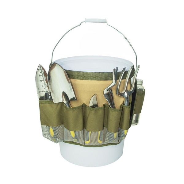 

garden tool storage bag belt gardening tools bucket organizer hardware with multi-pocket supplies bags