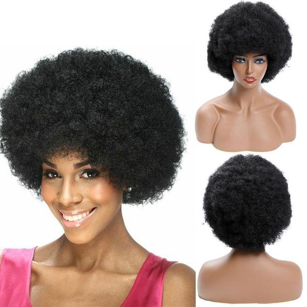 

synthetic wigs short afro curly for women natural black kinky wig blonde heat resistant fiber cosplay african american