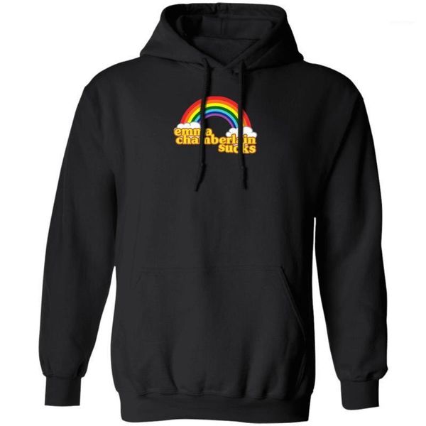 

men's hoodies & sweatshirts emma chamberlain hoodie 90s social star harajuku streetwear sucks men women's fashion clothes plus siz, Black