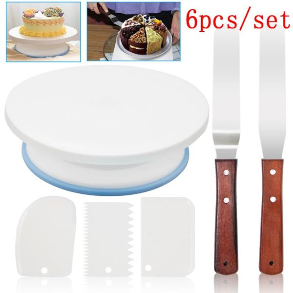 

cake tools plastic turntable rotating dough knife decorating 10 inch cream cakes stand rotary table baking & pastry