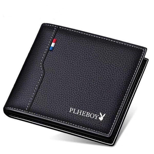 

wallets style men's short trend horizontal leisure fashion wallet, Red;black