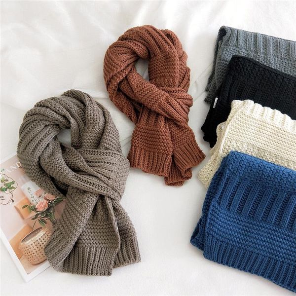 

scarves 2021 couple scarf style autumn and winter men's thickened acrylic knitted warm, Blue;gray