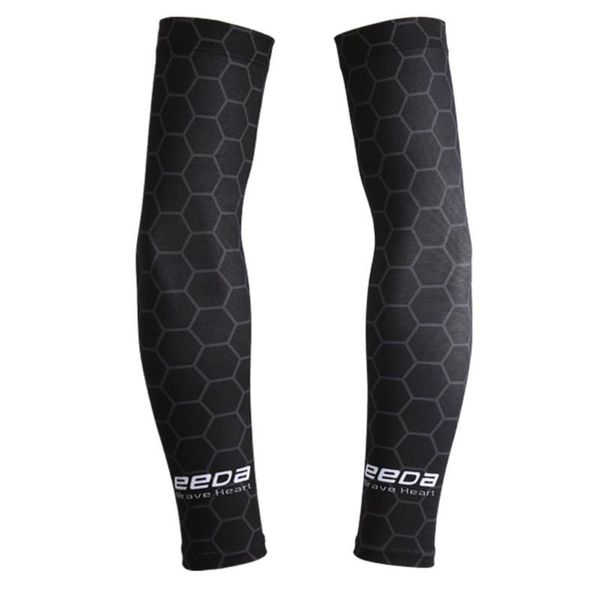 

elbow & knee pads 1 pair of cooling arm sleeves sun uv block protector qick dry nylon cover elastic long for cycling outdoor ac, Black;gray