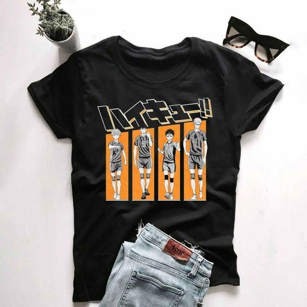 

haikyuu volleyball essential t-shirt, White;black