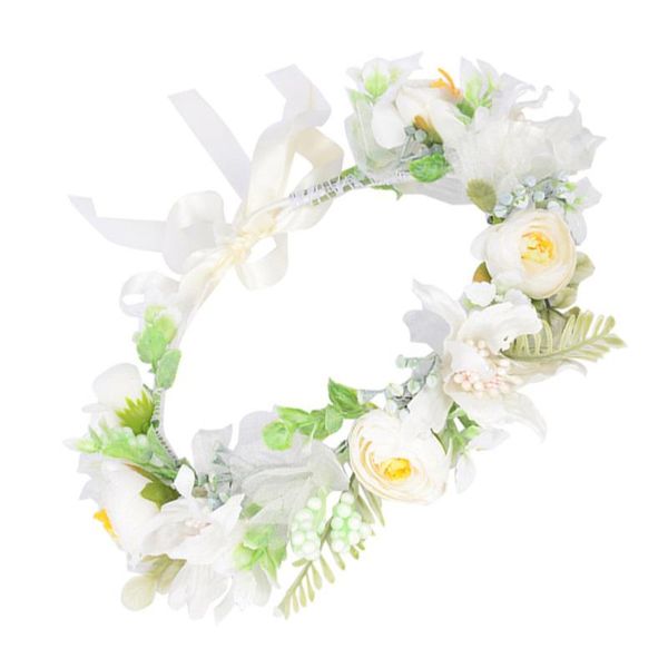 

decorative flowers & wreaths bridal artificial flower hair band floral wreath wedding ornament
