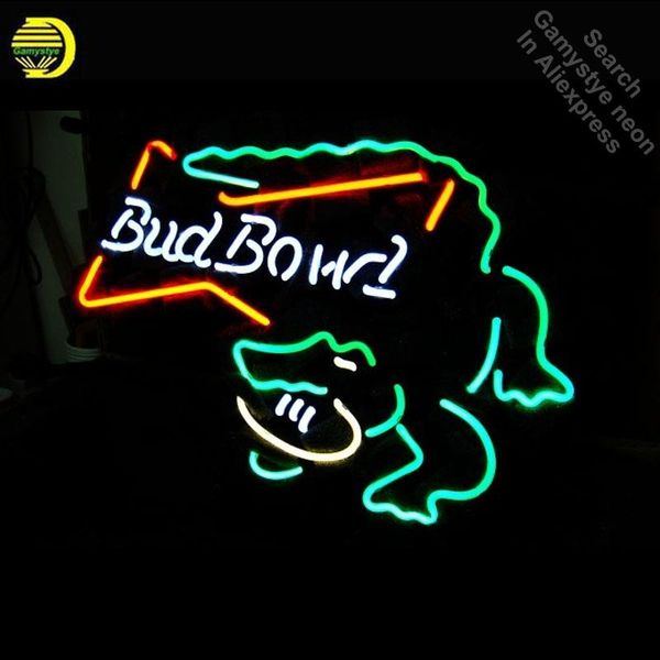 

other lighting bulbs & tubes budweise bud bowl gator neon sign light galss commercial recreation warehouse iconic signs for sale