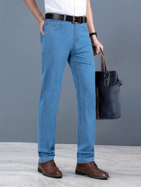 

men letter patched straight leg jeans without belt o1xd#, Blue