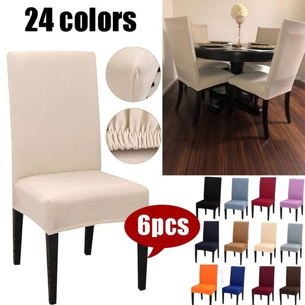 

chair covers plain cover solid color spandex elastic removable stretch high back for sofa armchairs wedding el banquet 1/2/4/6/8 pcs