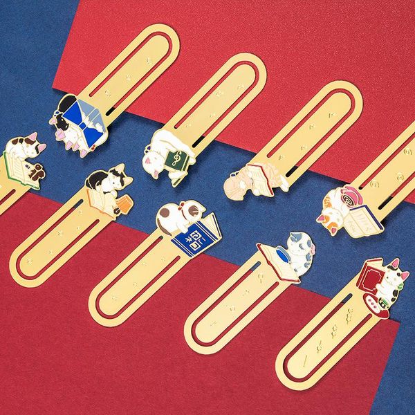 

bookmark cute potering cat family metal material escolar bookmarks for book kawaii stationery school supplies papelaria kid gift