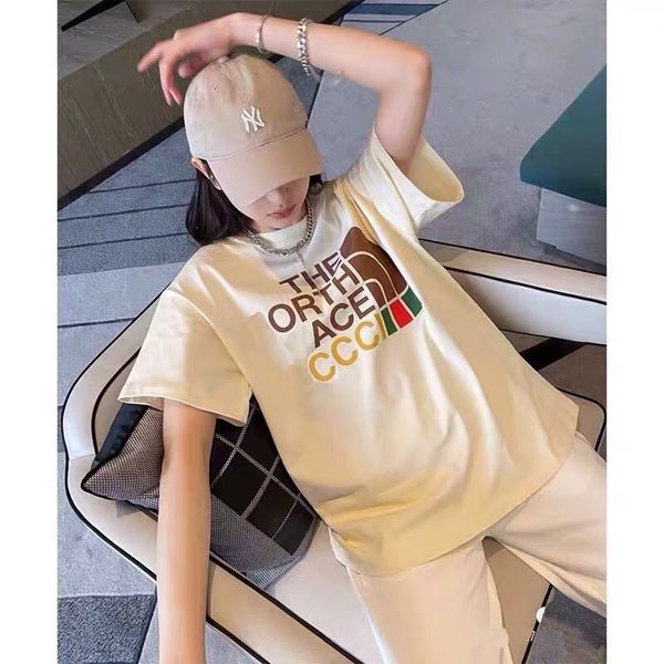 

t shirt print letter loose for spring and summer 2021, White