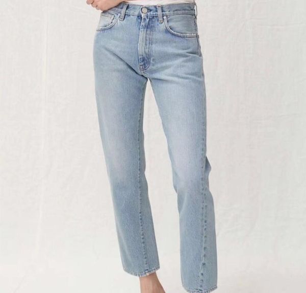 

women's jeans women pants 2021 asymmetric oblique seam high waist jean, Blue