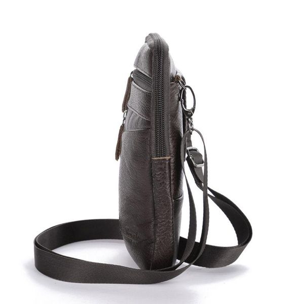 

men's genuine leather fashion phone pouch belt bag shoulder crossbody waist pack q1fa bags
