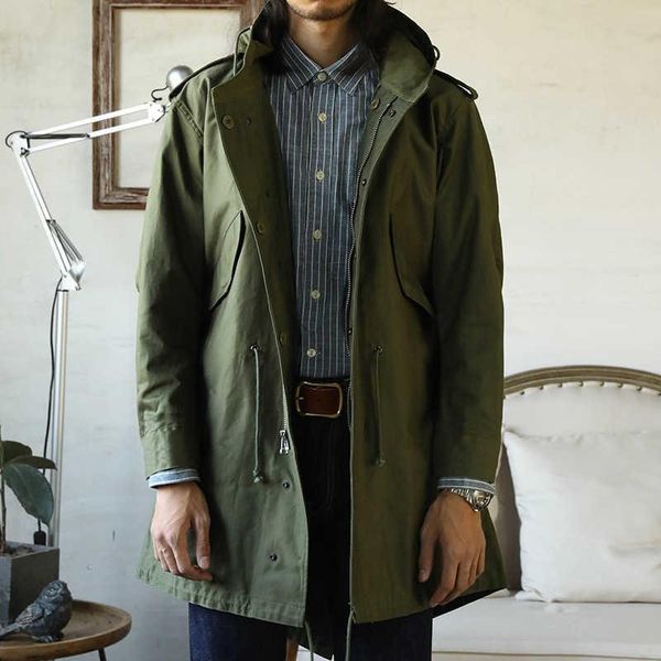 

men's trench coats red -51 fishtail parka reproduction military uniform for men olive drab, Tan;black