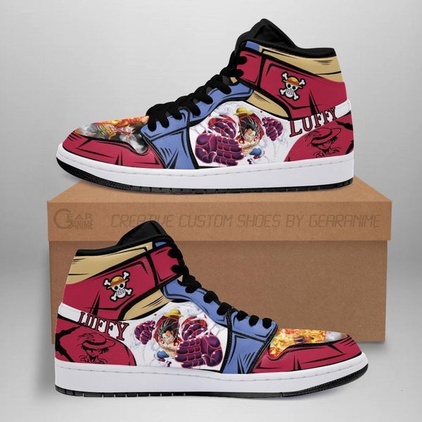 

luffy sneakers straw hat priates one piece anime shoes fan gift
