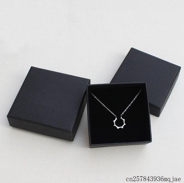 

gift wrap 50pcs black box for jewelry necklace pendant packaging boxes