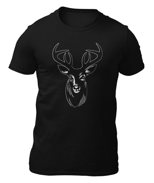 

Buck Deer-shirt-Hunt-t - shirt -, White;black