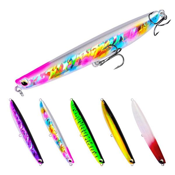 

fishing hooks 1pcs lifelike wobbler tackle crankbait plastic artificial hard baits treble 127mm 18g