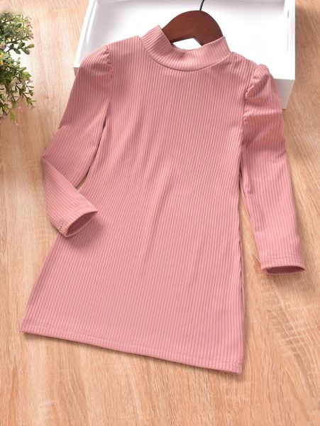 

toddler girls mock neck ribbed knit dress she, Red;yellow