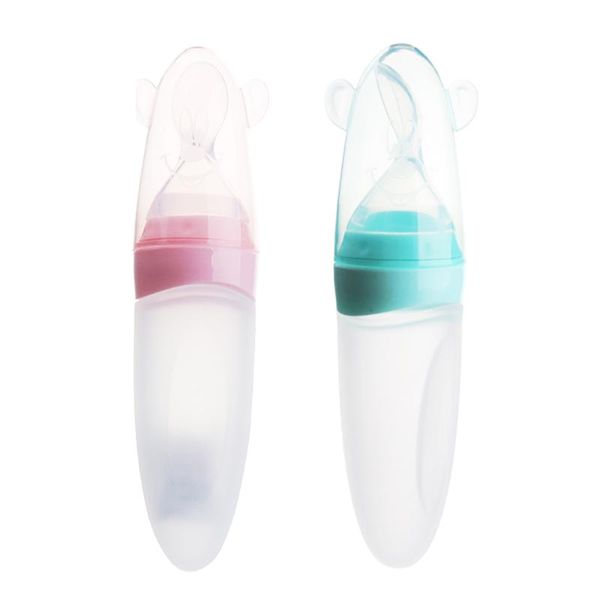 

cups, dishes & utensils infant baby squeezing feeding bottle 90 ml supplement vegetable fruit spoon rice cereal