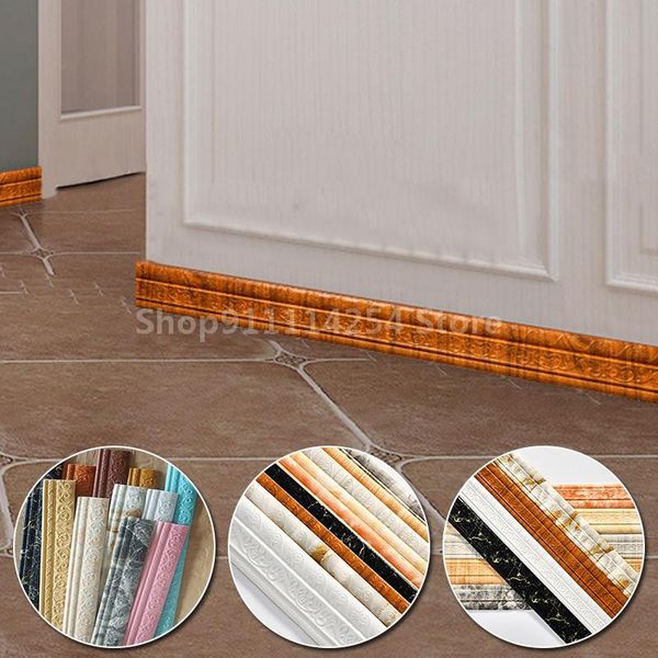 

wallpapers 3d anti-collision self-adhesive foam wall sticker waistline waterproof skirting wallpaper xpe strap